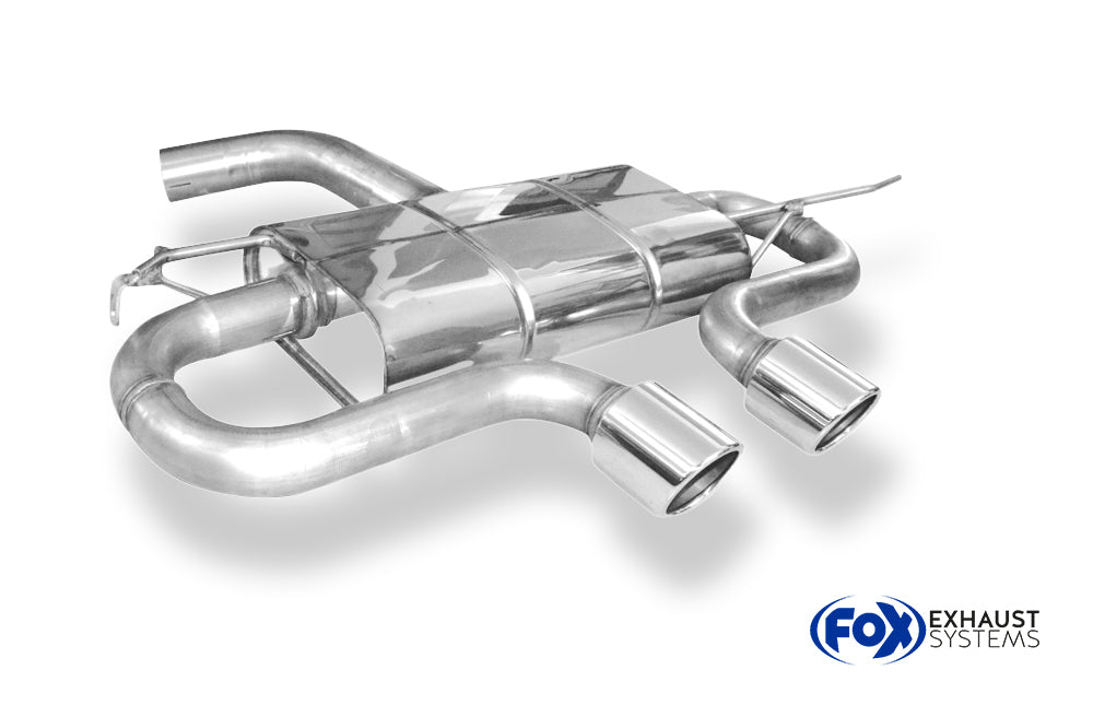 VW Golf V GTI/ GTD + VW Golf VI GTI inkl. Cabrio Endschalldämpfer R32-Design 2x90 Typ 16