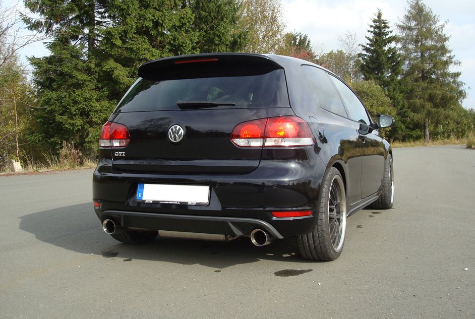 VW Golf 6 GTI + Cabrio Endschalldämpfer 1x100 Typ 25 Rechts/Links